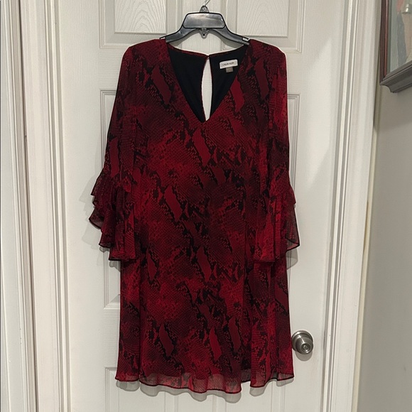 Calvin Klein Dresses & Skirts - Calvin Klein Red and Black Dress